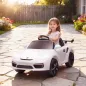 Coche Eléctrico para Niños con Licencia RUF CTR 3 Clubsport Mando a Distancia Motor Doble Ruedas Auxiliares Blanco