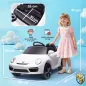 Coche Eléctrico para Niños con Licencia RUF CTR 3 Clubsport Mando a Distancia Motor Doble Ruedas Auxiliares Blanco