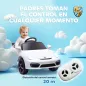Coche Eléctrico para Niños con Licencia RUF CTR 3 Clubsport Mando a Distancia Motor Doble Ruedas Auxiliares Blanco