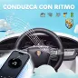 Coche Eléctrico para Niños con Licencia RUF CTR 3 Clubsport Mando a Distancia Motor Doble Ruedas Auxiliares Blanco