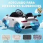 Coche Eléctrico para Niños con Licencia RUF CTR 3 Clubsport Mando a Distancia Motor Doble Ruedas Auxiliares Blanco