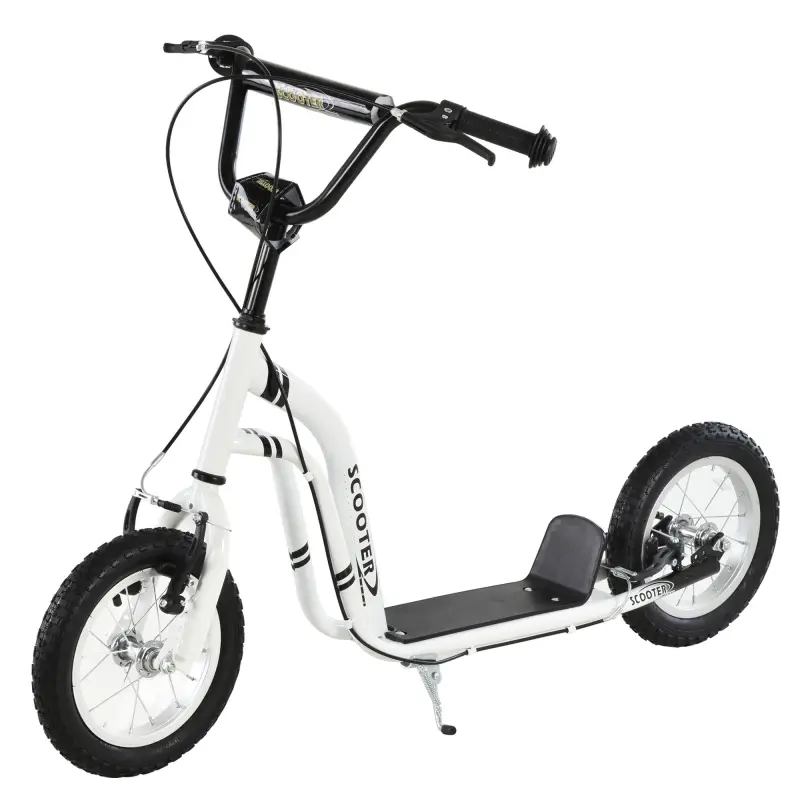 Patinete para Niños Mayores de 5 Años Scooter 2 Neumáticos Inflables de Caucho con Frenos Manillar Ajustable Pedal Antideslizant