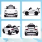 Coche Eléctrico para Niños con Licencia RUF CTR 3 Clubsport Mando a Distancia Motor Doble Ruedas Auxiliares Blanco