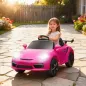 Coche Eléctrico para Niños con Licencia RUF CTR 3 Clubsport Mando a Distancia Motor Doble Ruedas Auxiliares Rosa