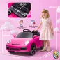 Coche Eléctrico para Niños con Licencia RUF CTR 3 Clubsport Mando a Distancia Motor Doble Ruedas Auxiliares Rosa