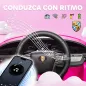 Coche Eléctrico para Niños con Licencia RUF CTR 3 Clubsport Mando a Distancia Motor Doble Ruedas Auxiliares Rosa