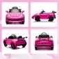 Coche Eléctrico para Niños con Licencia RUF CTR 3 Clubsport Mando a Distancia Motor Doble Ruedas Auxiliares Rosa