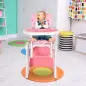 Trona para Bebés 2 en 1 para 6 Meses a 6 Años Transformable en Mesa y Silla Multifuncional Ajustable en 3 Posiciones Respaldo Al