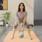 Pesa Rusa 4 kg Kettlebell Relleno de Arena Metálica y Mango Antideslizante para Entrenamiento en Casa 19x15x25 cm Verde