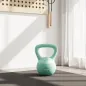 Pesa Rusa 4 kg Kettlebell Relleno de Arena Metálica y Mango Antideslizante para Entrenamiento en Casa 19x15x25 cm Verde