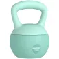 Pesa Rusa 12 kg Kettlebell Relleno de Arena Metálica Mango Antideslizante para Entreno en Casa 21x21x30 cm Verde