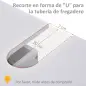Armario para Debajo de Lavabo Gabinete de Baño con Estante 2 Puerta de Almacenamiento Dispositivo Antivuelco Resistente a la Hum