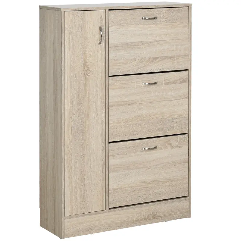 Armario Zapatero de 2 en 1 para Zapatos Mueble Almacenaje Paraguas Gran Espacio Estante Ajustable en 2 Niveles Capacidad de 12 p