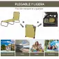 Tumbona Plegable Reclinable con Ángulo Ajustable de 5 Posiciones para Jardín Exterior Piscina Terraza Camping Carga 120 kg 188x5