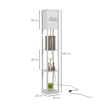 Lámpara de Pie con Estantes