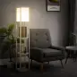 Lámpara de Pie con Estantes de Almacenaje, Lámpara de Lectura Moderna, Pantalla de Acrílico, Casquillo E27, para Decoración, Sal
