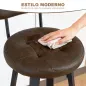 Juego de 2 Taburetes de Bar, Sillas de Bar Giratorio 360° Tapizado en Cuero Sintético con Respaldo y Reposapiés Negro Juego de 2 Taburetes de Bar, Sillas de Bar Giratorio 360° Tapizado en Cuero Sintético con Respaldo y Reposapiés Negro