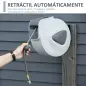 Carrete de Manguera de Aire Comprimido Automático de 15 m Conector de 1/4'' BSP con Soporte para Pared Giratorio 180° Diámetro I