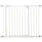Puerta para Perros con Longitud Ajustable Sistema de Cierre Automático para Escaleras Pasillos 74-97,5x76,2 cm Blanco