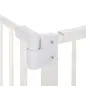 Puerta para Perros con Longitud Ajustable Sistema de Cierre Automático para Escaleras Pasillos 74-97,5x76,2 cm Blanco