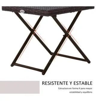 Mesa Cuadrada Plegable