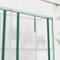 Invernadero de Exterior de 3 Niveles con Puerta Enrollable con Cremallera 9 Estantes Cubierta de PE 215x46x151cm Blanco