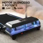 Cinta de Correr Cinta de Andar Plegable 2,5 HP con Pantalla LED Velocidad Ajustable Max. 10 km/h Control Remoto Negro