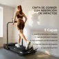 Cinta de Correr Cinta de Andar Plegable 2,5 HP con Pantalla LED Velocidad Ajustable Max. 10 km/h Control Remoto Negro