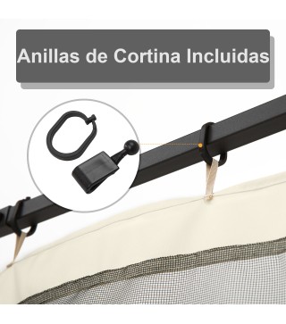 4 Paneles Laterales de Mosquitera para Carpa
