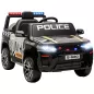 Coche Eléctrico para Niños de Policía con Mando a Distancia Motor Doble Sirena Suspensión en 4 Ruedas y Faros Negro
