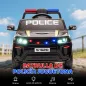 Coche Eléctrico para Niños de Policía con Mando a Distancia Motor Doble Sirena Suspensión en 4 Ruedas y Faros Negro