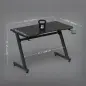 Mesa Gaming 120x65x74,5 cm Escritorio Ergonómico Gaming desk para Computadora PC con Portavasos Gancho para Auriculares y Pies A