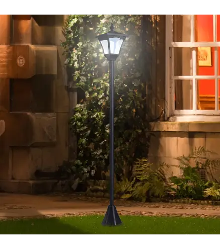 Farola Solar Exterior Luz Solar Exterior Jardín Lámpara de Pie con Apagado Automático IP44 para Exteriores Patio Terraza 15x15x1