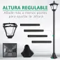 Farola Solar Exterior Luz Solar Exterior Jardín Lámpara de Pie con Apagado Automático IP44 para Exteriores Patio Terraza 15x15x1