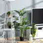 Planta Artificial 100 cm Monstera Artificial Árbol Artificial con 21 Hojas y Maceta para Decoración Hogar Oficina Salón Verde