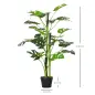 Planta Artificial 100 cm Monstera Artificial Árbol Artificial con 21 Hojas y Maceta para Decoración Hogar Oficina Salón Verde