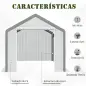 Invernadero de Jardín 600x300x280 cm Invernadero de Túnel para Cultivo de Plantas Verduras con 2 Puertas 6 Ventanas Enrollables Invernadero de Jardín 600x300x280 cm Invernadero de Túnel para Cultivo de Plantas Verduras con 2 Puertas 6 Ventanas Enrollables
