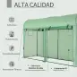Invernadero de Exterior 300x100x200 cm Invernadero de Jardín Invernadero con 4 Ventanas 2 Puertas Cubierta de PE 140g/㎡ y Marco