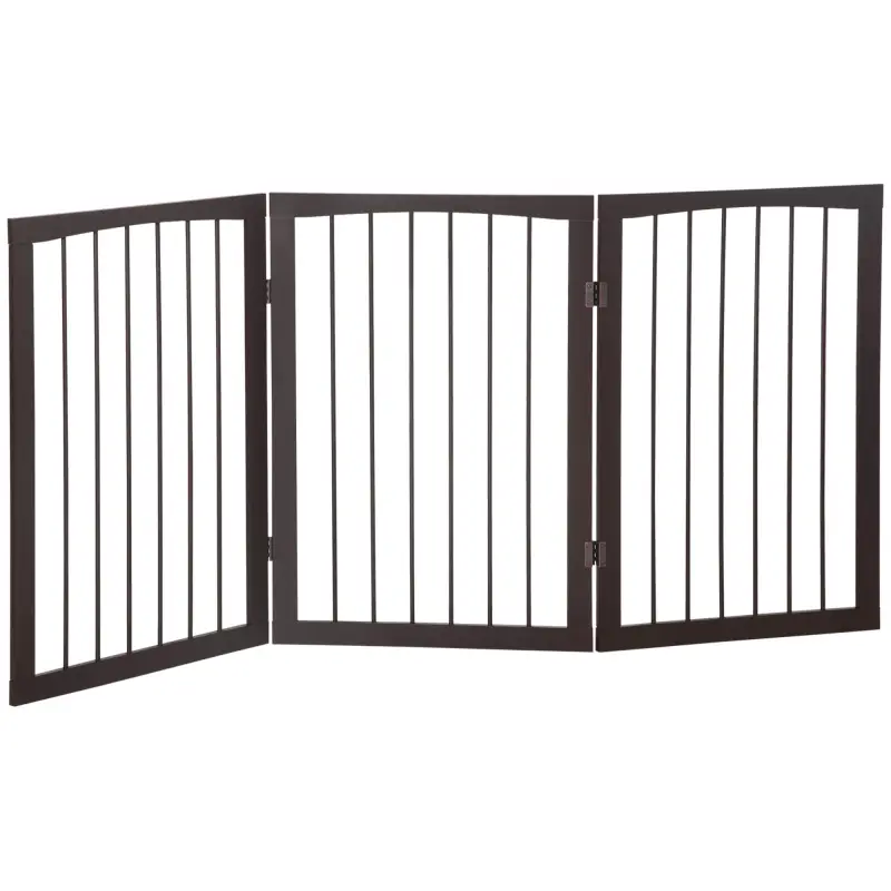 Barrera de Seguridad Plegable de 3 Paneles 160x76 cm Rejilla de Protección para Perros Pequeños para Puertas Escaleras Pasillos