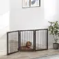 Barrera de Seguridad Plegable de 3 Paneles 160x76 cm Rejilla de Protección para Perros Pequeños para Puertas Escaleras Pasillos