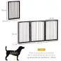 Barrera de Seguridad Plegable de 3 Paneles 160x76 cm Rejilla de Protección para Perros Pequeños para Puertas Escaleras Pasillos