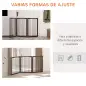Barrera de Seguridad Plegable de 3 Paneles 160x76 cm Rejilla de Protección para Perros Pequeños para Puertas Escaleras Pasillos