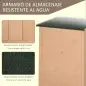Armario de Jardín de Madera para Exterior para Herramientas con 2 Estantes Techo Asfáltico 75x56x115cm Natural