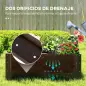 Jardinera de Madera Jardinera Rectangular con Patas Elevadas y 2 Drenajes para Flores Plantas 100x36,5x36 cm Marrón