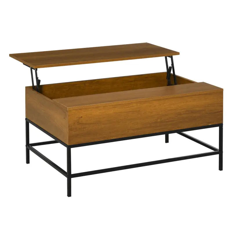 Mesa de Centro Elevable Mesa de Centro con Espacio de Almacenaje Oculto Mesa Elevable para Salón Comedor 90x60,5x45,5 cm Teca Mesa de Centro Elevable Mesa de Centro con Espacio de Almacenaje Oculto Mesa Elevable para Salón Comedor 90x60,5x45,5 cm Teca
