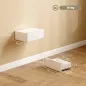Juego de 2 Mesitas de Noche Flotantes con 1 Cajón Montado en la Pared Estilo Moderno para Dormitorio 40x30x15 cm Blanco