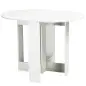 Mesa Plegable de Comedor Mesa de Cocina Plegable con 2 Alas Abatibles Mesa Plegable para 2-4 Personas 104x76x73,7 cm Blanco