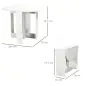 Mesa Plegable de Comedor Mesa de Cocina Plegable con 2 Alas Abatibles Mesa Plegable para 2-4 Personas 104x76x73,7 cm Blanco