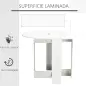 Mesa Plegable de Comedor Mesa de Cocina Plegable con 2 Alas Abatibles Mesa Plegable para 2-4 Personas 104x76x73,7 cm Blanco