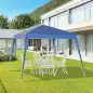 Carpa Plegable 3x3 m, Pop-up, Cenador Pabellón de Jardín, Altura Ajustable con Bolsa de Transporte, Anti-UV, Impermeable, Gazebo